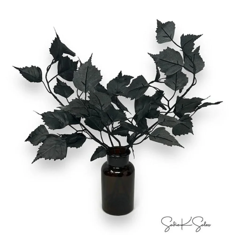Small‎ Leaves Arrangement Artificial Plant Black - Threshold, Target Halloween